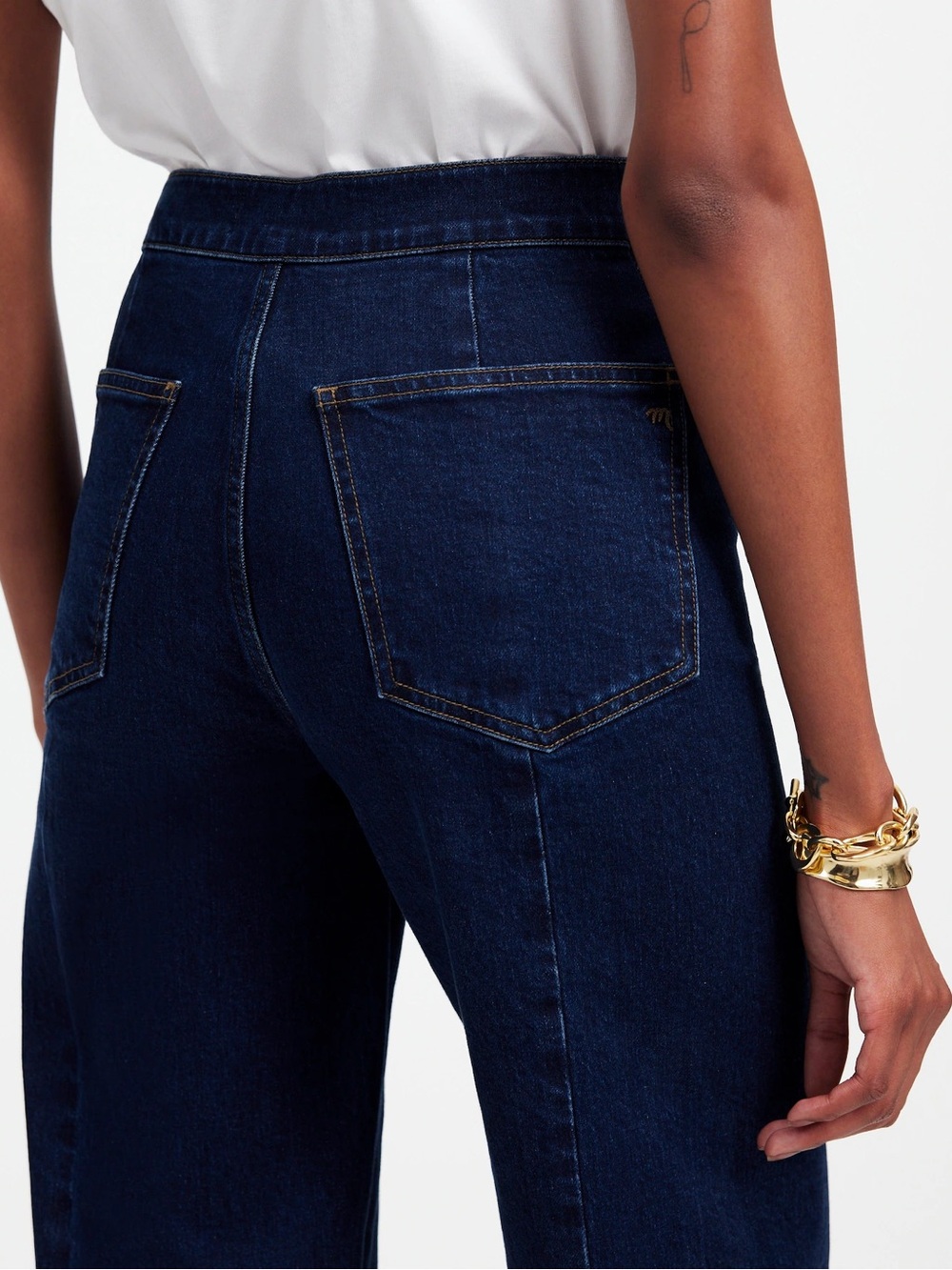 Madewell Emmett Wide-Leg Jeans - Dark Blue size 29 - Picture 3 of 3